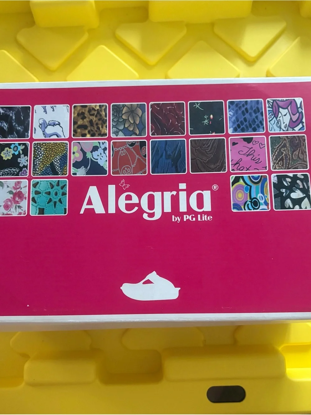 Alegria Black and Silver Paisley Slip-On Clogs